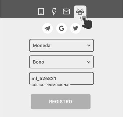Registrarse a través de redes sociales y mensajería Registrarse a través de redes sociales y mensajería